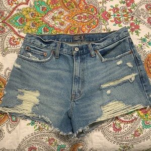 Abercrombie High Rise Denim Shorts